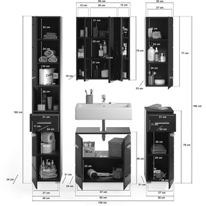 Mobile da bagno Design tedesco con lavello X18B5B05 Set - Product Image 4
