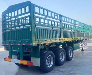 Semirremolque para transporte de ganado y aves de corral, remolque de carga a granel con vallas laterales - Product Image 1