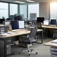 Chaise de bureau ergonomique pivotante populaire et confortable avec appui-tête chromé pour la maison, le bureau, la chambre, le dortoir et le salon