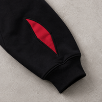 Fabricant de vêtements personnalisés OEM ODM : Sweat à capuche pour homme en molleton bouclette avec appliqué contrastant, style streetwear oversize