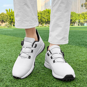 <span class=keywords><strong>Zapatos</strong></span> de <span class=keywords><strong>Golf</strong></span> Cómodos cordones de perilla de amortiguación Impermeable Antideslizante Diseño de aumento de altura Cuero Goma superior - Product Image 2