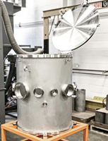 Chambre à vide poussé en acier inoxydable sur mesure SUS316L SS304 usinée CNC certifiée ISO pour la recherche scientifique en laboratoire
