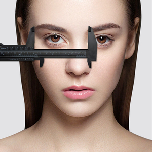 Microblading règle micromètre outil de mesure sourcil façonnage plastique coulissant Vernier pied à coulisse jauge pour utilisation de tatouage - Product Image 1