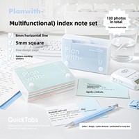 Planwith Index Note Set : Mini-onglets adhésifs détachables à haute esthétique pour la marquage des cahiers d'étudiant, la classification des journaux et la papeterie