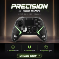 Manette de jeu intelligente AOLION A10 avec écran, joystick TMR, manette sans fil, vibration, programmation macro pour NS2 PC IOS Android
