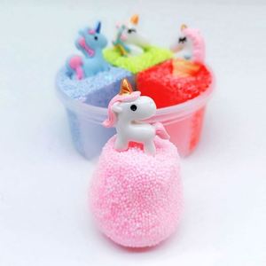 Eco-Friendly DIY Educational Toy Colorful <b>Magic</b> Changing Snow Slime Play Dough Foam Bead Putty with Plastic & Clay - Product Image 3