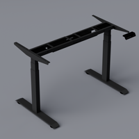 PR Modern Dual Motor Three-Stage Commercial Freestanding Desk Frame - Cadre de bureau autoportant ergonomique, durable, réglable en hauteur, en métal, pour étude/bureau