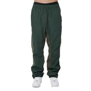oversize nylon jogger pants wholesale elastic waist pipping detail thick men nylon track pants