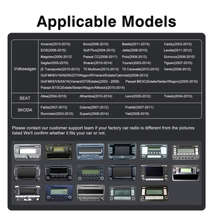 Reproductor Multimedia para coche Rhythm de 7 pulgadas para VW salpicadero cámara de respaldo GPS 1 año con cable CarPlay <span class=keywords><strong>Android</strong></span> Auto BT transmisión de música Dual - Product Image 6
