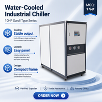 Enfriador Industrial por Agua de 10HP 29.5kW con Condensador de Tubo de Carcasa, Bomba de Paletas y Compresor Scroll al por Mayor