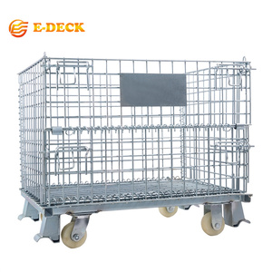 Chất lượng tốt có thể khóa thép hàn nhúng nóng kẽm dây lưới <span class=keywords><strong>container</strong></span> với Caster để bán - Product Image 1