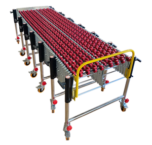 Roue de <span class=keywords><strong>patin</strong></span> en plastique par gravité extensible flexible Convoyeurs <span class=keywords><strong>à</strong></span> rouleaux en caoutchouc ABS Convoyeur de transfert de boîte en carton pour panier en plastique - Product Image 2