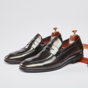 รองเท้าโลฟเฟอร์ลำลองหนังแท้ของผู้ชายหรูหราทำด้วยมือคุณภาพสูงรองเท้าอ๊อกฟอร์ดสไตล์อิตาลีรองเท้าทางการเพิ่มความสูง - Product Image 1