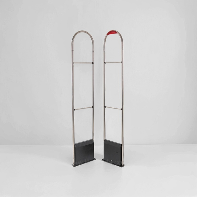 Anti Theft Stainless Steel EAS RF Dual Systems EAS RF Pedestal 8.2MHz EAS Alarm Gate