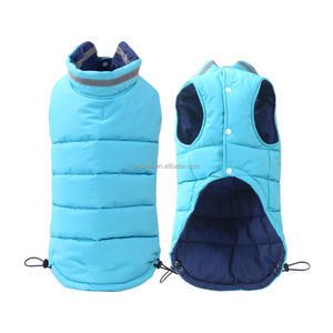 Kış köpek balon ceket floresan sarı su geçirmez yansıtıcı geri dönüşümlü yastıklı sıcak köpek puf ceket soğuk hava için - Product Image 4