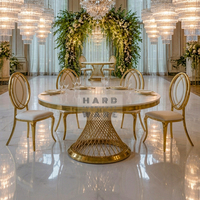 Mesas Redondas Modernas de Acero Inoxidable para Fiestas, Bodas y Restaurantes de Hotel