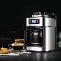 Cafetière goutte à goutte américaine entièrement automatique petite machine à expresso pour bureau à domicile avec fonction de café fraîchement moulu intégrée
