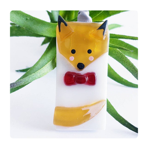 เครื่องประดับแก้วสุนัขจิ้งจอกแบบหลอมขนาด6.7x3.5ซม. ตัวจับแสงอาทิตย์ทำด้วยมือแก้วสีตกแบบสั่งทำสำหรับเป็นของขวัญคริสต์มาส - Product Image 2