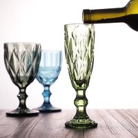 Verres à champagne vintage personnalisés de 240 ml, de qualité supérieure, pour mariage, en bleu/vert/violet/gris