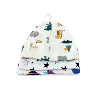 Gorro de Algodón para Recién Nacidos 2026, para Niños y Niñas, con Estampado Animal, Cierre de Botón, Transpirable, Estilo Casual para Primavera y Otoño