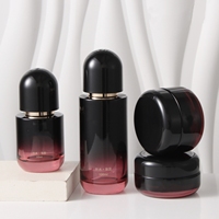 Nuevo Set de Envases Cosméticos Minimalistas y Artísticos con Bomba Dosificadora para Loción y Suero, Tarro de Crema de 50g y Botella Dividida