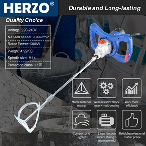 <span class=keywords><strong>Mezclador</strong></span> de Pintura Manual Industrial sin Escobillas HERZO de 1400W, 110V 60Hz, <span class=keywords><strong>Taladro</strong></span> Eléctrico <span class=keywords><strong>para</strong></span> Cemento, <span class=keywords><strong>Mortero</strong></span>, Masilla, Uso Industrial y Bricolaje - Product Image 5