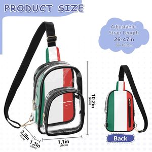 Bolsos de Pecho Personalizados para Eventos Deportivos, Mini Bolsos Bandolera Transparentes de PVC con Cierre, Impermeables y Portátiles para Clubes de Fans - Product Image 3