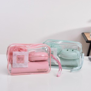 IStapromo Gifts Wholesale Custom Logo Pvc <b>Toiletries</b> Storage <b>Bag</b> Transparent Waterproof Bathroom Storage <b>Bag</b> <b>Clear</b> Pvc Women Cos - Product Image 1