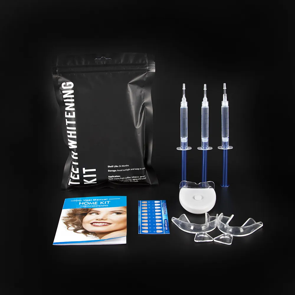 OEM Dentes Clareamento Kit Atacado Não Peróxido Dente Clareamento Gel Led Light Kit Private Label