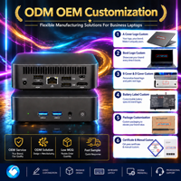 PC Desktop Mini Hitam N3350 Intel N3350 CPU DDR3 6GB M.2 NGFF SATA+PCIE WIFI4 Panel IPS Antarmuka Lengkap Kantor OEM Tersedia