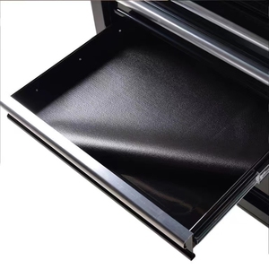 46In 9-çekmeceler haddeleme araç kutusu, mobil alet depolama dolabı/çalışma masası ahşap üst/güç şeridi, tekerlekler ile donatılmış, - Product Image 5