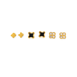 Pendientes de Moda con Cristales, Acero Inoxidable 316L, Baño de Oro PVD, Joyería Sostenible y Resistente - Product Image 2