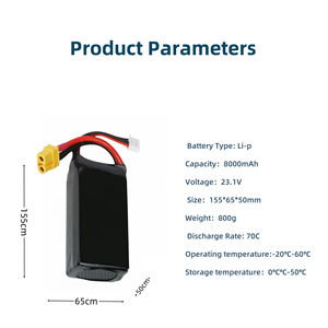 Wholesale Drone LiPo <b>Battery</b> 8000MAH 6S 22.2V XT60 / XT90 Plastic Metal for RC Multirotor aircraft FPV Drones <b>Accessories</b> - Product Image 5