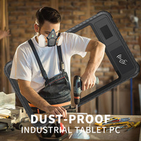 Venta al por mayor 10,1 pulgadas resistente Android NFC Tablet Industrial IP65 tableta a prueba de agua con huella digital RFID lector de tarjetas tableta resistente