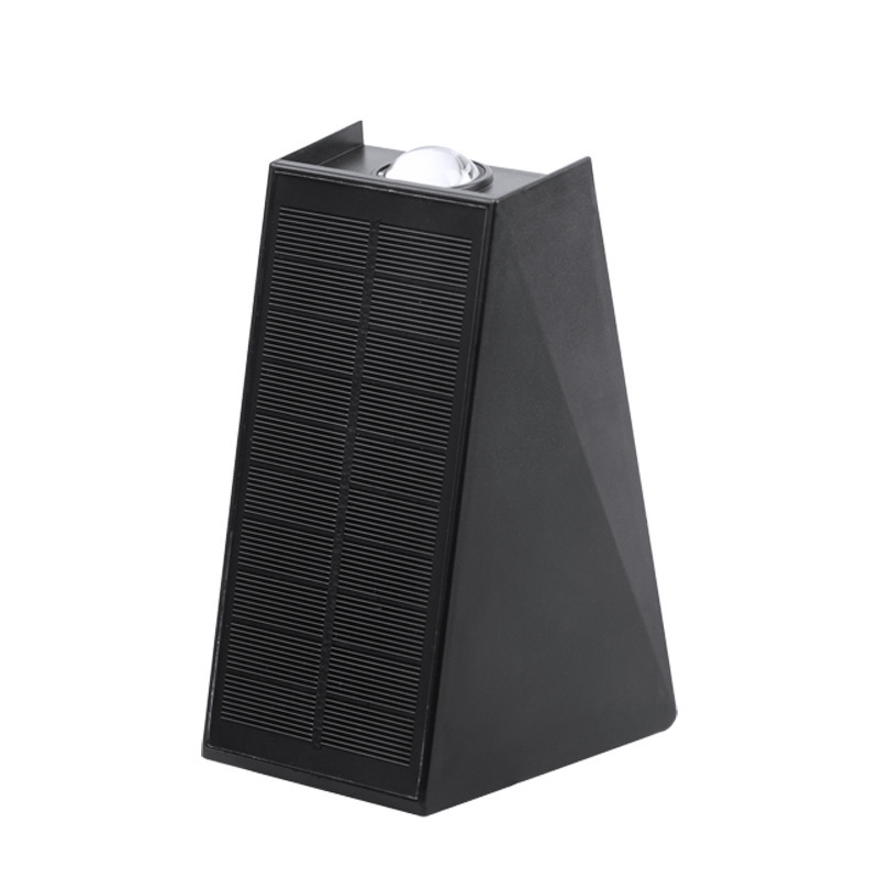 Solar Garden Wall Lights Outdoor LED Street Light IP65 Black PVC up Down Wall Lighting for Corridor Courtyard Doorway Park