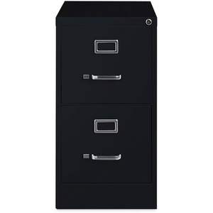 Tiroirs à dossiers verticaux économiques Alera, deux tiroirs, format lettre, 15 x 26,5 x 28,37, en métal noir - Product Image 4
