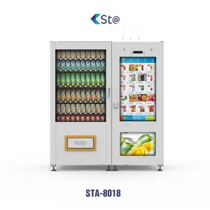 价格便宜的美国自动售货机无现金液晶屏广告自动智能零食自动售货机