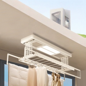 Dual <b>lamp</b> lighting intelligent voice remote control voice control automatic lifting drying sterilization electric drying rack - Product Image 3