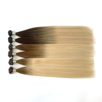 Extensiones de Cabello Humano Virgen Remy con Puntas Planas de Queratina Brasileña, 100g, 18, 20, 22 Pulgadas, Cutícula Alineada