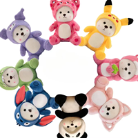 Gros Oreiller en peluche (Kawaii Bear-to-Stitch) -Belles poupées de dessins animés en peluche douce, Option cadeau d'anniversaire pour enfants