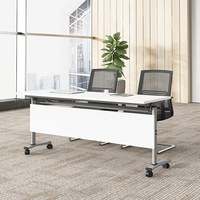 Prix d'usine bureau d'étude mobile moderne cadre en métal modulaire amovible pliable avec roues tables de réunion table de bureau de formation