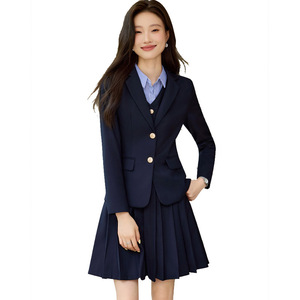 Women School Uniform Dress Set Long Sleeve Polyester Woven Fall 2025 For Teacher Work And Speech Contest - Product Image 5