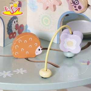 Giocattolo ad albero Multi-attività in legno <span class=keywords><strong>con</strong></span> labirinto di <span class=keywords><strong>perline</strong></span>, ingranaggi, orologio, selezionatore di forme e <span class=keywords><strong>puzzle</strong></span> di animali per bambini W12D751 - Product Image 5