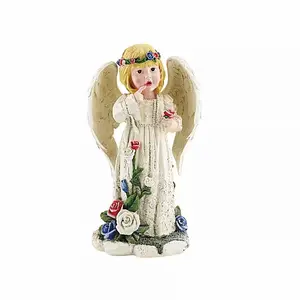 Amor simpatia artesanato para o dia das mães decoração de mesa para casa esculpida à mão orando anjo da guarda estatueta um presente para mostrar