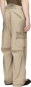 <span class=keywords><strong>Pantaloni</strong></span> <span class=keywords><strong>Cargo</strong></span> in Denim Non elasticizzati da uomo in cotone 100% a 4 tasche stile <span class=keywords><strong>Beige</strong></span> lievi <span class=keywords><strong>pantaloni</strong></span> a zampa di pelle - Product Image 3