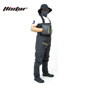 Histar WADER DE POITRINE IMPERMÉABLE RESPIRANT Haute Qualité 4 COUCHES BW FABRICUP) + <span class=keywords><strong>BOTTES</strong></span> PVC Wader De Pêche Professionnel - Product Image 3