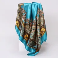 Bandana en polyester à motif de dessin animé Hip Hop euro-américain pour femmes, bandeau tendance et polyvalent, séchage rapide, foulard carré de 90 cm