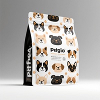 Pochette à fond plat imprimée personnalisée pour aliments secs pour chiens et chats