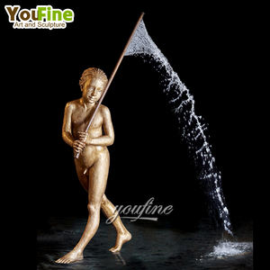 Sculpture de fontaine d'eau en bronze moderne pour l'extérieur, le jardin, le parc, l'hôtel, la place, avec <span class=keywords><strong>des</strong></span> cheveux qui coulent - Product Image 5