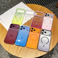 Coque de téléphone de luxe en silicone magnétique dégradé transparente antichoc pour iPhone 18 Pro Max 17 16 15 14 13